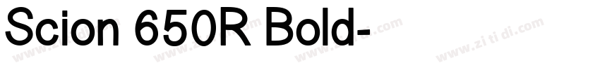 Scion 650R Bold字体转换